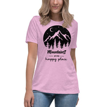 Load image into Gallery viewer, Mountains are my happy place Women&#39;s Relaxed T-Shirt
