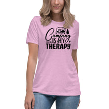 Load image into Gallery viewer, Camping is my Therapy - Women&#39;s Relaxed T-Shirt
