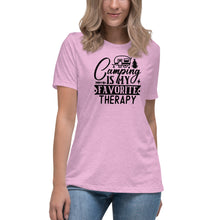 Load image into Gallery viewer, Camping is my Favorite Therapy - Women&#39;s Relaxed T-Shirt
