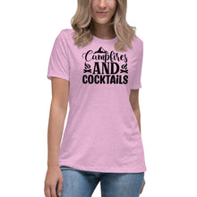 Load image into Gallery viewer, Campfires and Cocktails - Women&#39;s Relaxed T-Shirt
