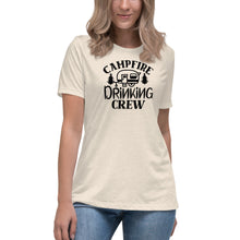 Load image into Gallery viewer, Campfire Drinking Crew - Women&#39;s Relaxed T-Shirt
