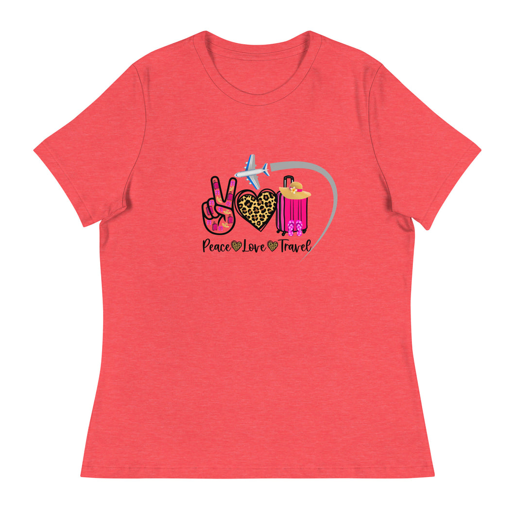 Peace Love Travel - Women's Relaxed T-Shirt