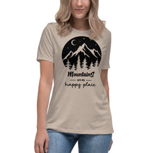 Load image into Gallery viewer, Mountains are my happy place Women&#39;s Relaxed T-Shirt
