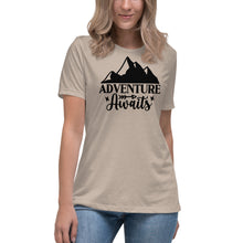 Load image into Gallery viewer, Adventure Awaits - Women&#39;s Relaxed T-Shirt
