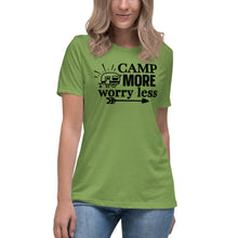 Load image into Gallery viewer, Camp more worry less - Women&#39;s Relaxed T-Shirt
