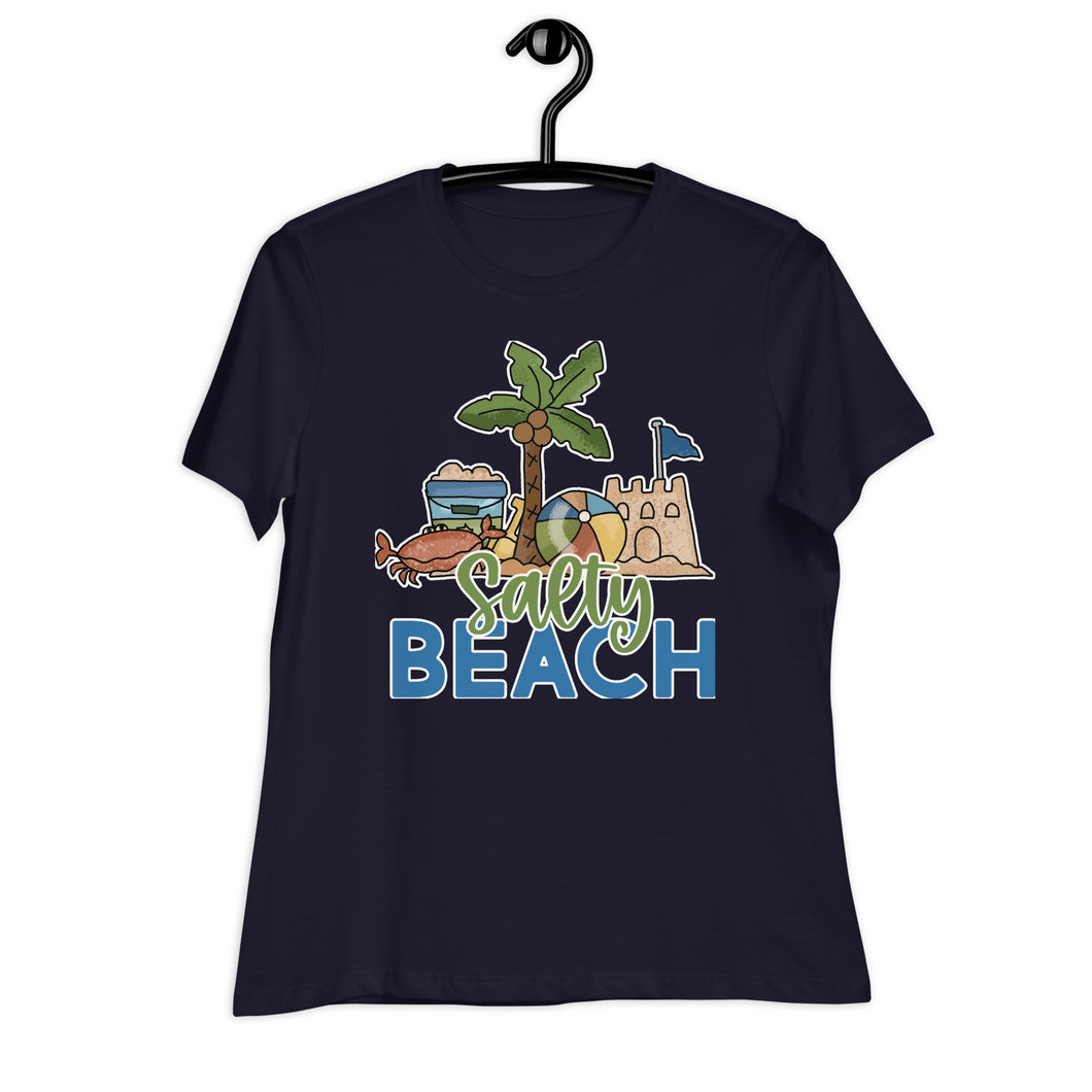Salty Beach Women's Relaxed T-Shirt