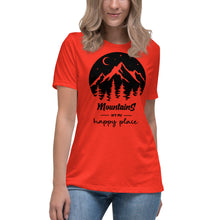 Load image into Gallery viewer, Mountains are my happy place Women&#39;s Relaxed T-Shirt
