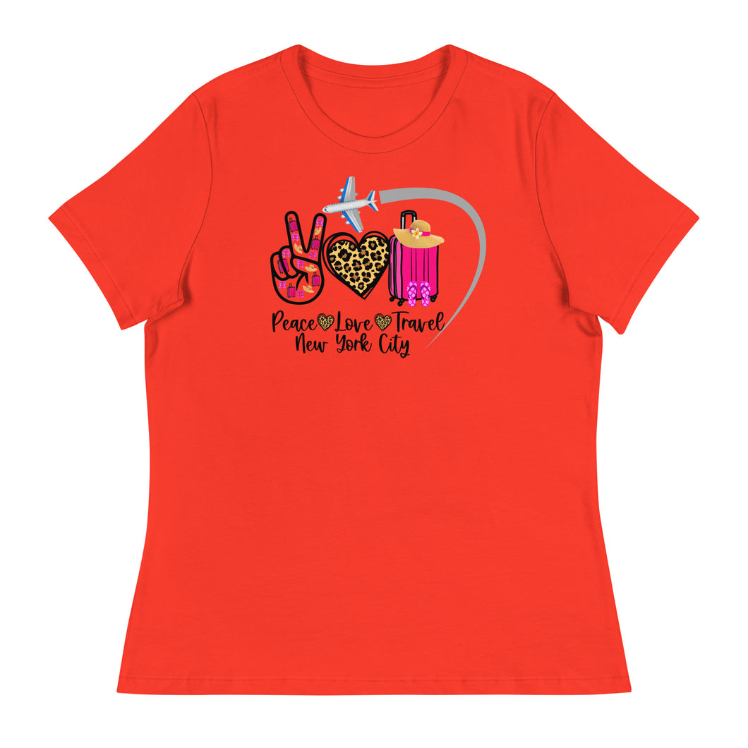 Peace Love Travel - New York City - Women's Relaxed T-Shirt