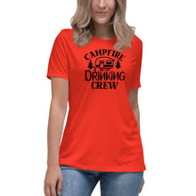 Load image into Gallery viewer, Campfire Drinking Crew - Women&#39;s Relaxed T-Shirt
