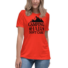 Load image into Gallery viewer, Camping Hair Don&#39;t Care - Women&#39;s Relaxed T-Shirt
