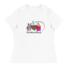 Load image into Gallery viewer, Peace Love Travel - Women&#39;s Relaxed T-Shirt
