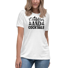 Load image into Gallery viewer, Campfires and Cocktails - Women&#39;s Relaxed T-Shirt
