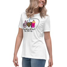 Load image into Gallery viewer, Peace Love Travel - New York City - Women&#39;s Relaxed T-Shirt
