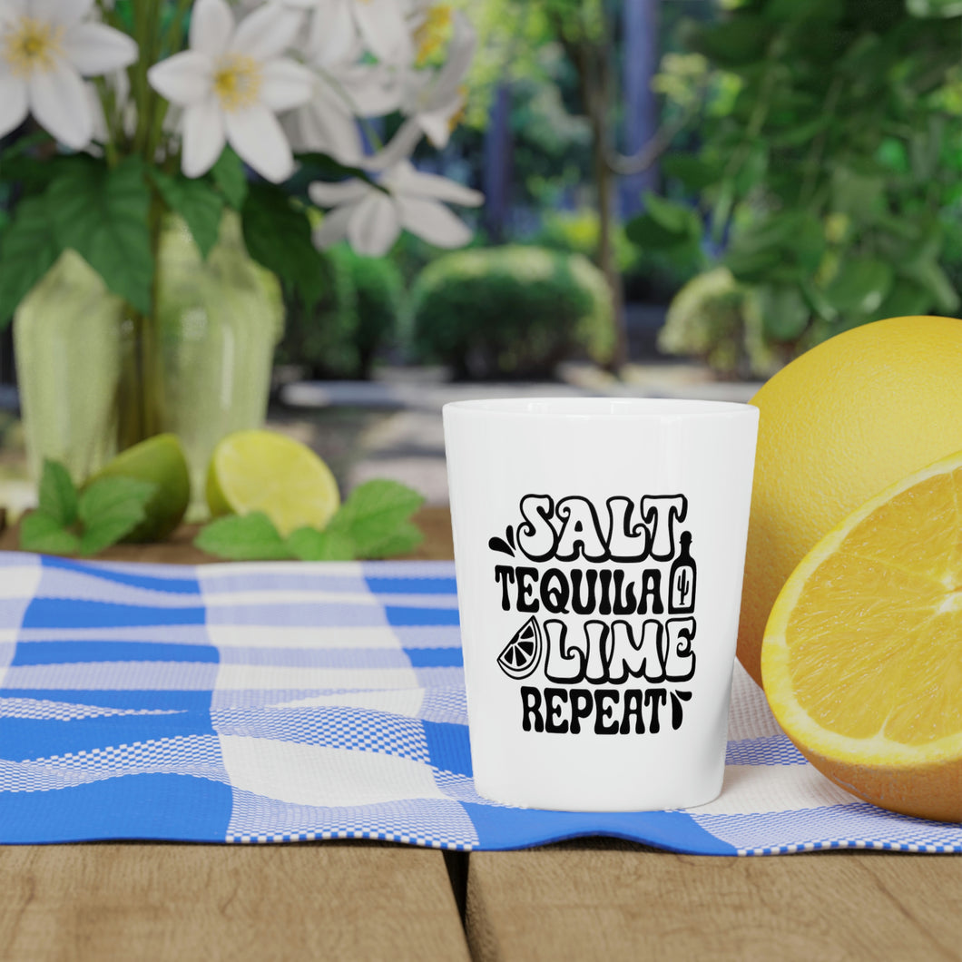 Salt Tequila Lime Repeat Shot Glass