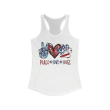 Load image into Gallery viewer, Peace Love Dogs - Women&#39;s Ideal Racerback Tank
