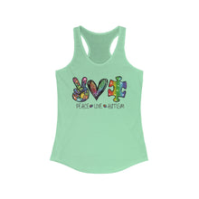 Load image into Gallery viewer, Peace Love Autism - Women&#39;s Ideal Racerback Tank
