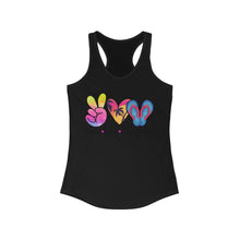 Load image into Gallery viewer, Peace Love Flip Flops - Women&#39;s Ideal Racerback Tank
