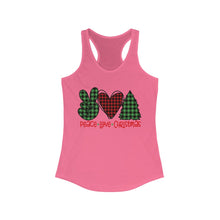 Load image into Gallery viewer, Peace Love Christmas - Women&#39;s Ideal Racerback Tank
