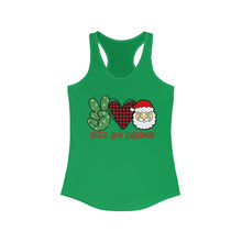 Load image into Gallery viewer, Peace Love Christmas - Women&#39;s Ideal Racerback Tank
