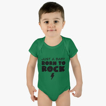 Load image into Gallery viewer, Baby Born To Rock Infant Baby Rib Bodysuit
