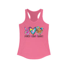 Load image into Gallery viewer, Peace Love Tigers - Women&#39;s Ideal Racerback Tank
