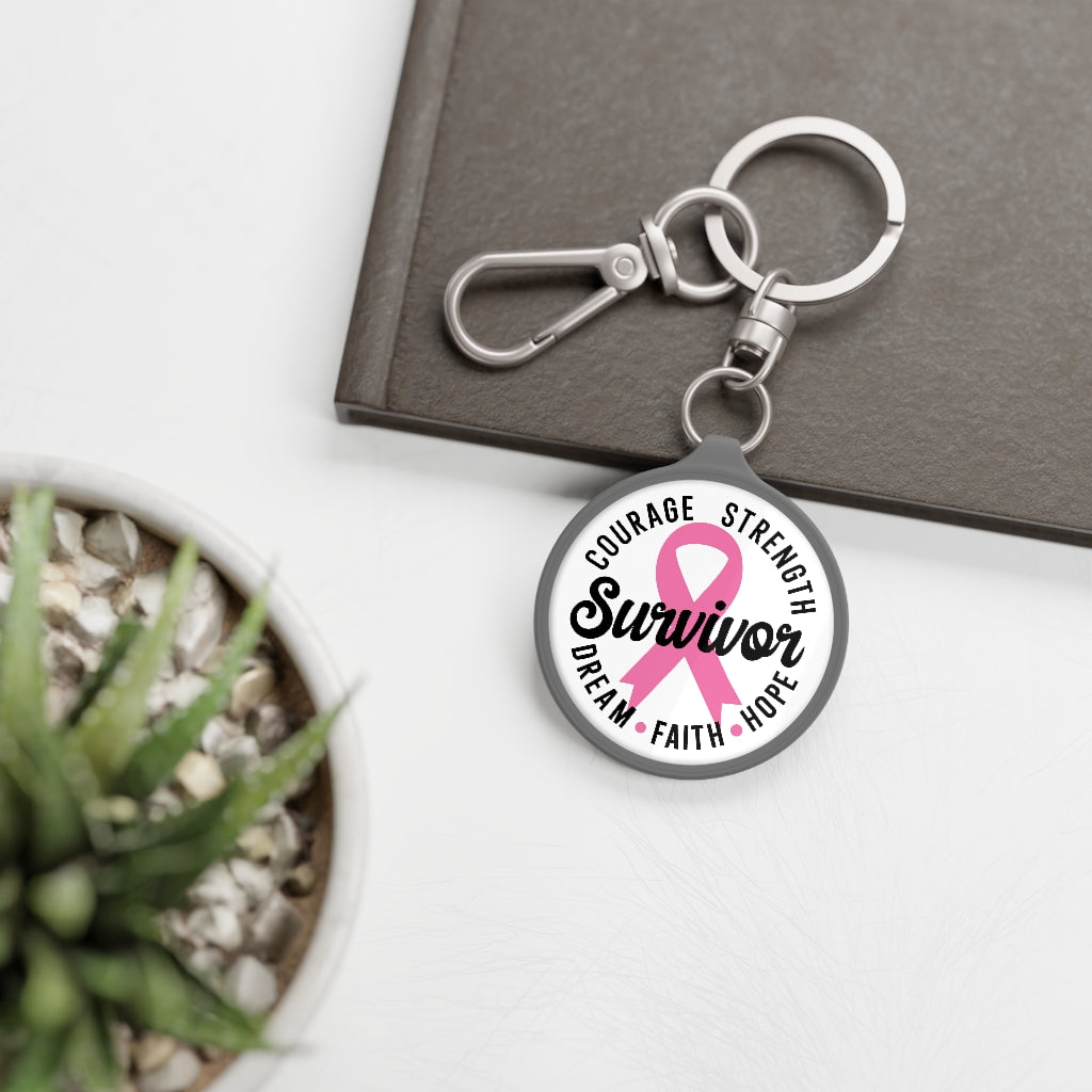 Survivor Courage Strength Key Ring