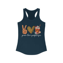 Load image into Gallery viewer, Peace Love Pumpkin Spice - Women&#39;s Ideal Racerback Tank
