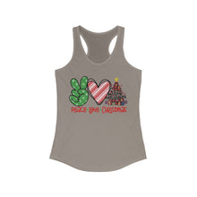 Load image into Gallery viewer, Peace Love Christmas - Women&#39;s Ideal Racerback Tank
