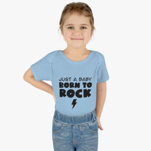 Load image into Gallery viewer, Baby Born To Rock Infant Baby Rib Bodysuit
