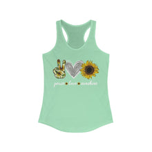 Load image into Gallery viewer, Peace Love Sunshine - Women&#39;s Ideal Racerback Tank
