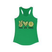 Load image into Gallery viewer, Peace Love Tennis - Women&#39;s Ideal Racerback Tank
