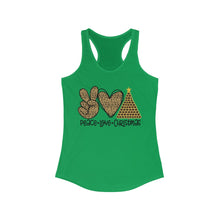 Load image into Gallery viewer, Peace Love Christmas - Women&#39;s Ideal Racerback Tank
