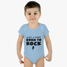 Load image into Gallery viewer, Baby Born To Rock Infant Baby Rib Bodysuit
