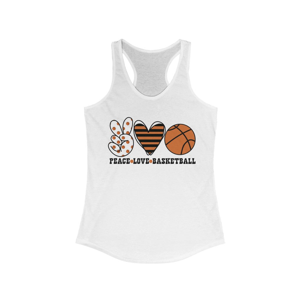 Peace Love Basketball - Women's Ideal Racerback Tank