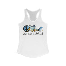 Load image into Gallery viewer, Peace Love Dachshund - Women&#39;s Ideal Racerback Tank
