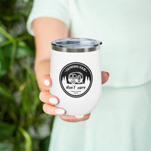 Load image into Gallery viewer, Camping Hair Don&#39;t Care 12oz Insulated Wine Tumbler
