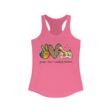 Load image into Gallery viewer, Peace Love Scottish Terrier - Women&#39;s Ideal Racerback Tank
