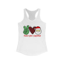 Load image into Gallery viewer, Peace Love Christmas - Women&#39;s Ideal Racerback Tank
