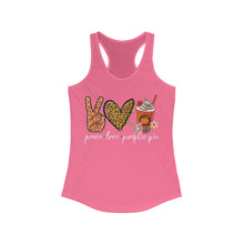 Load image into Gallery viewer, Peace Love Pumpkin Spice - Women&#39;s Ideal Racerback Tank
