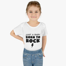 Load image into Gallery viewer, Baby Born To Rock Infant Baby Rib Bodysuit
