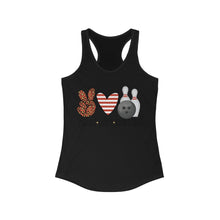 Load image into Gallery viewer, Peace Love Bowling - Women&#39;s Ideal Racerback Tank
