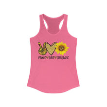 Load image into Gallery viewer, Peace Love Sunshine - Women&#39;s Ideal Racerback Tank
