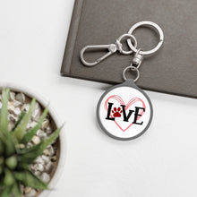 Load image into Gallery viewer, Love Paw Print Key Ring
