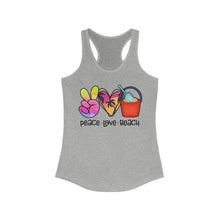 Load image into Gallery viewer, Peace Love Beach - Women&#39;s Ideal Racerback Tank
