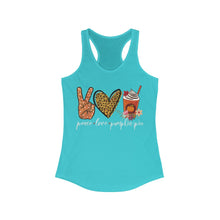 Load image into Gallery viewer, Peace Love Pumpkin Spice - Women&#39;s Ideal Racerback Tank
