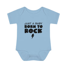 Load image into Gallery viewer, Baby Born To Rock Infant Baby Rib Bodysuit
