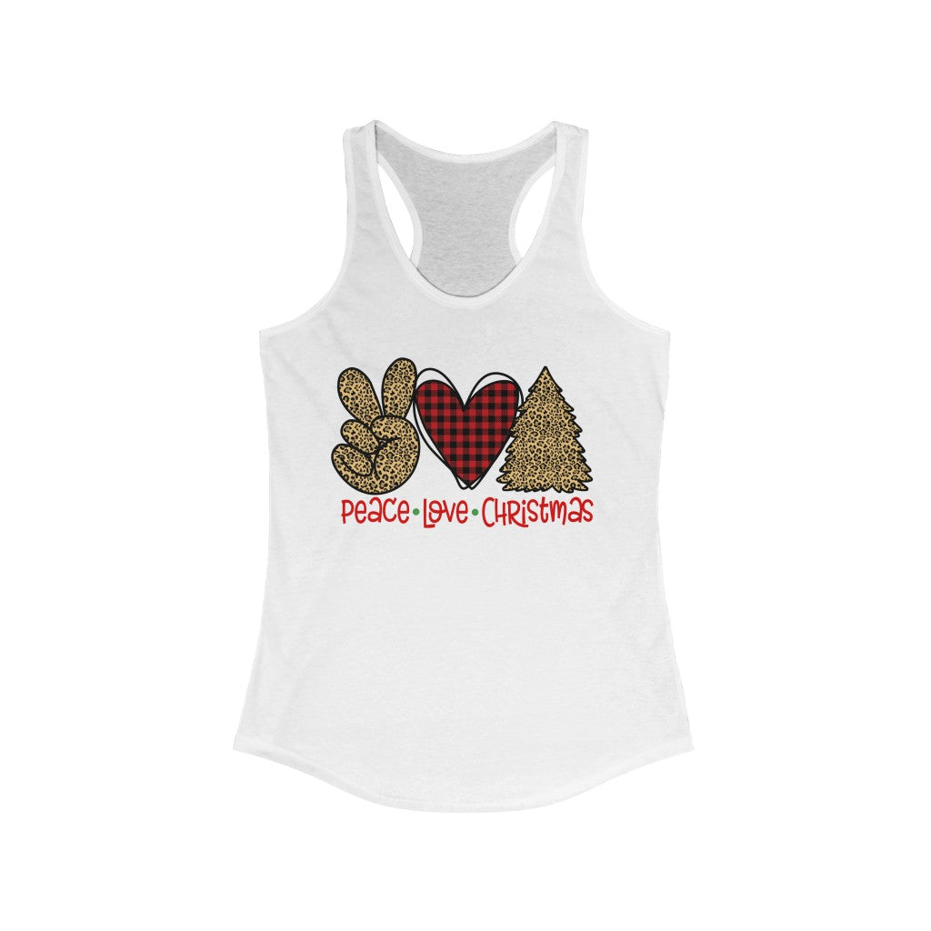 Peace Love Christmas - Women's Ideal Racerback Tank