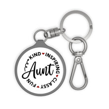 Load image into Gallery viewer, Aunt Kind Inspiring Classing Fun Keyring Tag
