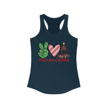 Load image into Gallery viewer, Peace Love Christmas - Women&#39;s Ideal Racerback Tank
