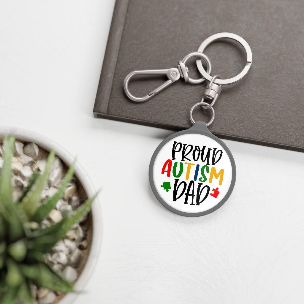 Proud Autism Dad Key Ring